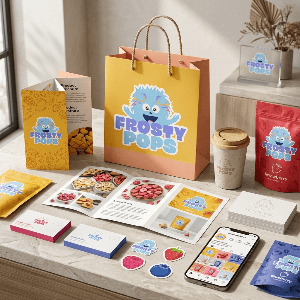 Frosty Pops packaging mockup