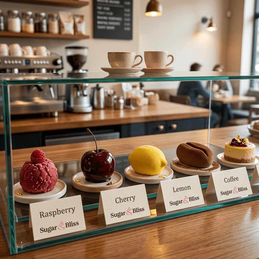 Sugar & Bliss branded product display mockup