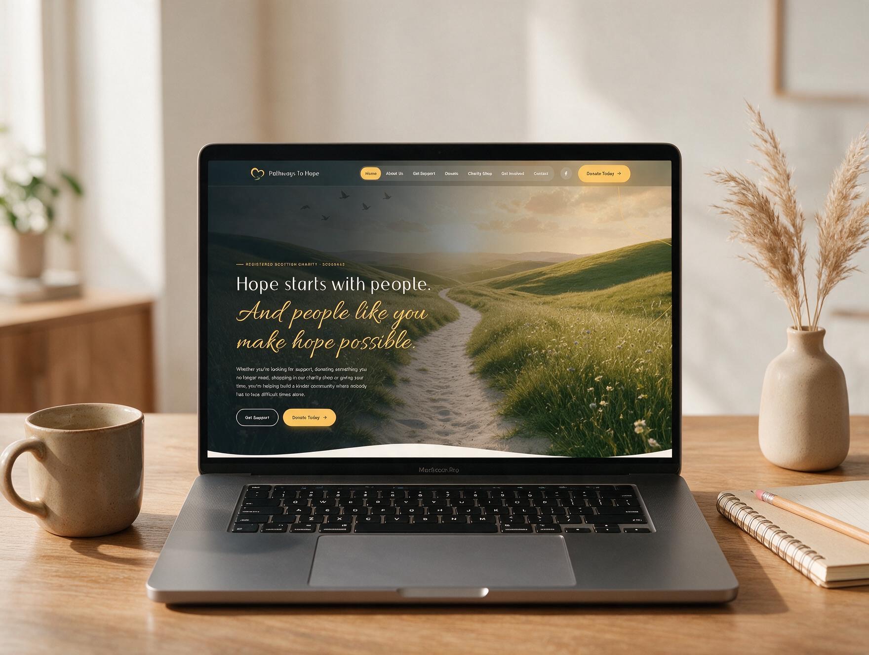 Pathways To Hope charity website design preview