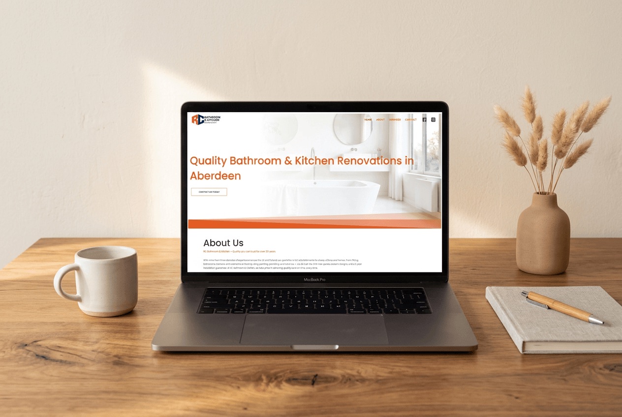 RC Bathroom and Kitchen website design preview