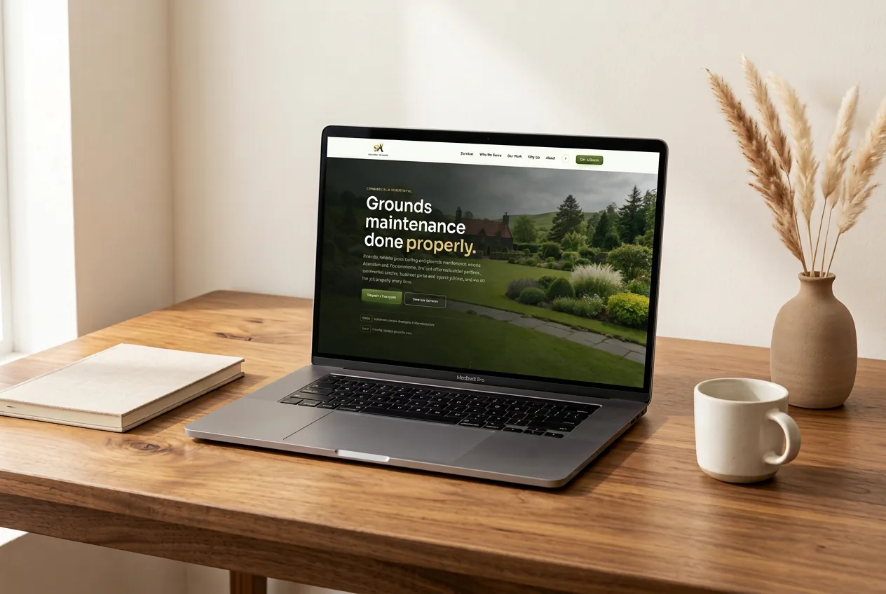 SA Lawn and Grounds website design preview